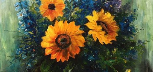 Bild: Blumenstillleben, Öl auf Leinwand, signiert - Bild ist Teil der Auktion